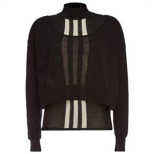 Rare Adidas Y-3 Women Layered Knitted Crop Sweater - M - NWT